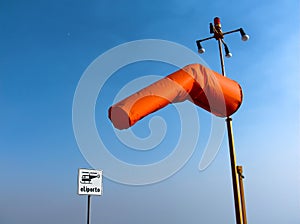 Wind sock segnaletic heliport