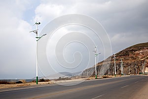 Wind and Solar Powered Street Lights photo