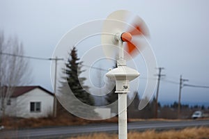 wind speed sensor spinning rapidly during a windstorm