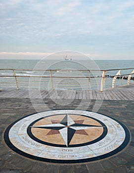 A wind star on a promenade of Pesaro