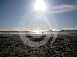 Wind Surfer At Cox Bay