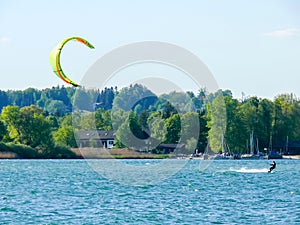 Wind surfing on an alpine lake II