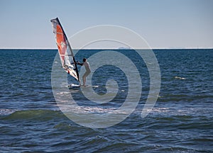 Wind Surfing in the Town of Viareggio