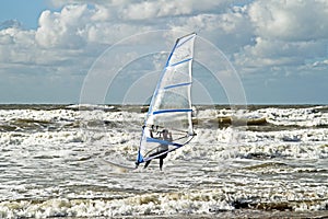 Wind surfing at Zandvoort aan Zee Netherlands