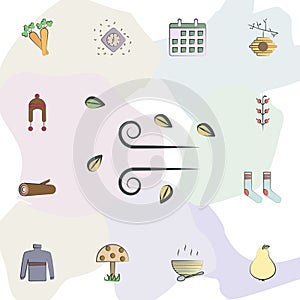 Wind swerve icon. Universal set of autumn for website design and development, app development