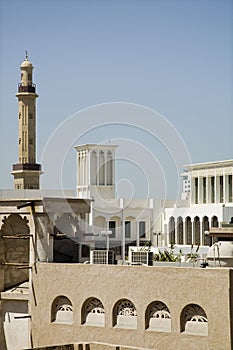 Wind towers And Minaret Of The Grand Mosque