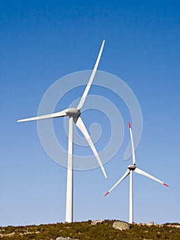 Wind towers in natural environment