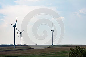 Wind turbine in agriculture on Italian territory photo