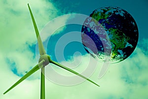 A wind turbine, or alternatively referred to as a wind energy converter, is a device that converts the wind`s kinetic energy into