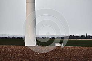 Wind Turbine base on field