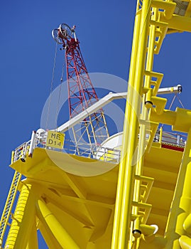 Wind turbine bases being constructed on the River Tyne