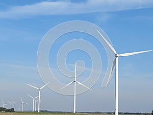 Wind turbine clean energy air large blades mill height electricity photo