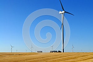 Wind turbine creating wind power