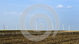 Wind turbine 2, in fields at Alibunar, Banat, Serbia photo