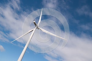 Wind turbine at dynamic angle