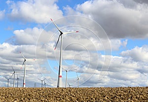 Wind turbine electrical generator infield photo