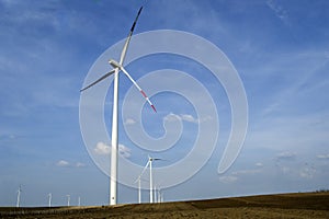 Wind turbine 3, in fields at Alibunar, Banat, Serbia photo