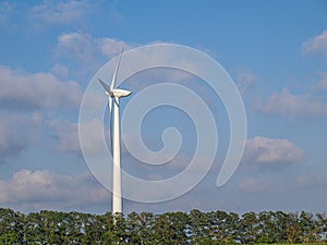 Wind turbine in the fields of Bulgaria.