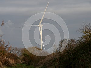 A wind turbine in France