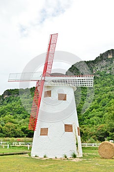 Wind turbine generating electricity