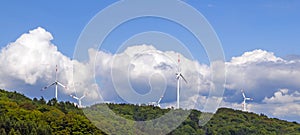 Wind turbine generating electricity