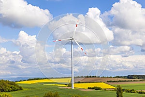 Wind turbine generating electricity