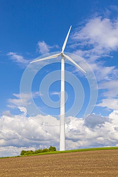 Wind turbine generating electricity