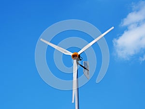 Wind turbine generating electricity