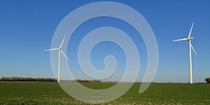 Wind Turbine Green Energy Electricity Technology Concept in blue sky