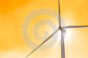 Wind turbine in heat area