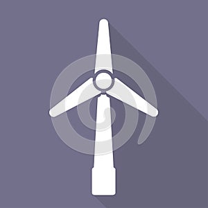 Wind turbine icon, eco concept