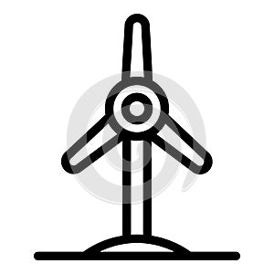 Wind turbine icon, outline style