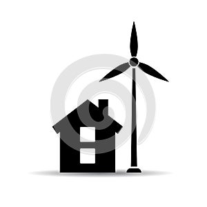 Wind turbine icon