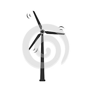 Wind turbine icon. vector illustration isolated on white background.