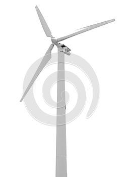 Wind turbine isolated photo