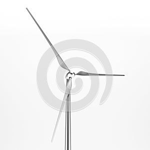 Wind turbine isolated close-up