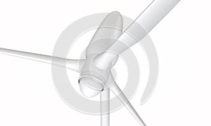 Wind turbine isolated on a white background