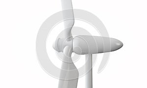 Wind turbine isolated on a white background