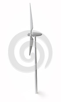 Wind turbine isolated on a white background