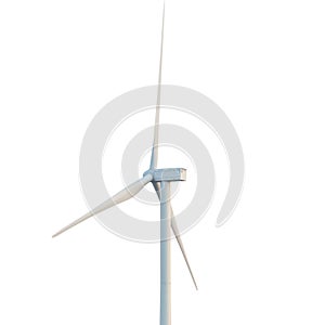 Wind turbine isolated on white background