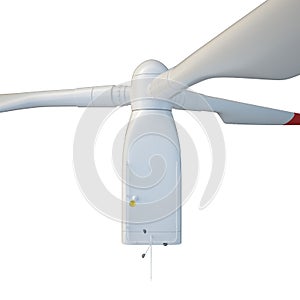 Wind turbine isolated on white background