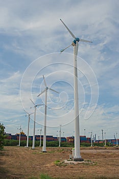 Wind turbine at Laem Chabang Industrial Estate.