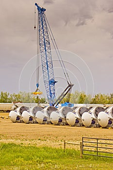 Wind turbine marshalling area