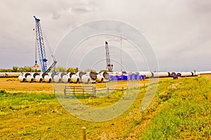 Wind turbine marshalling area