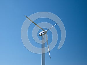 A wind turbine near Workington on the Solway Coast, Cumbria, UK