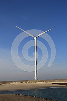 Wind turbine, Neeltje Jans island, Netherlands