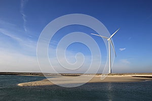 Wind turbine, Neeltje Jans island, Netherlands