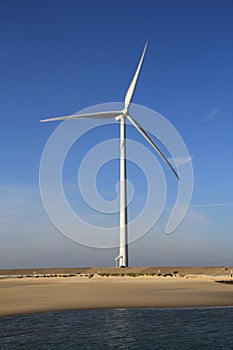 Wind turbine, Neeltje Jans island, Netherlands