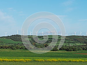 Wind turbine power generator installation in fields