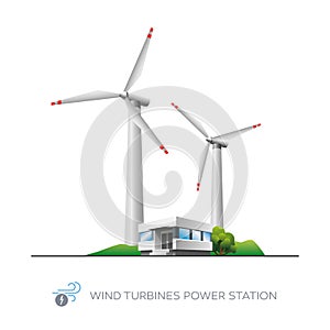 Wind turbine power station